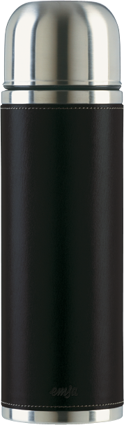 \"Senator Class\" leather cover vaccum flask