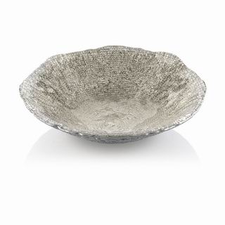 Diamante Bowl Beige/chrome Deco.