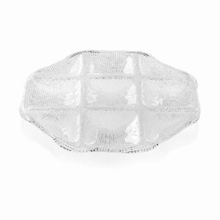 Diamante Octagonal appetizer dish clear 
