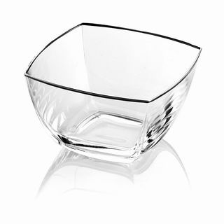 TIMES SQUARE INDIVIDUAL BOWL CLEAR PLATINUM RIM