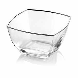 TIMES SQUARE BOWL CLEAR PLATINUM RIM