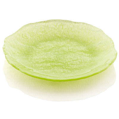 GLACIER PLATE CM. 22 GREEN DECORATION