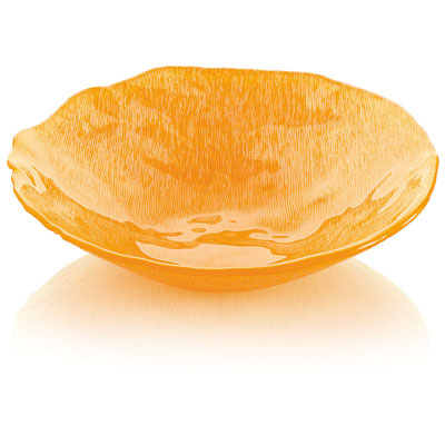 GLACIER BOWL CM. 33 ORANGE DECORATION