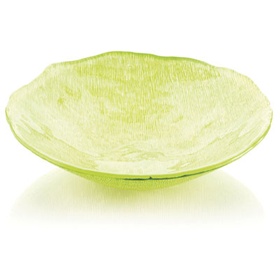 GLACIER BOWL CM. 33 GREEN DECORATION