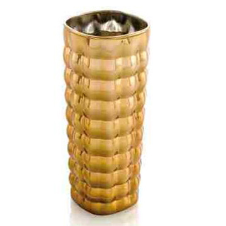 IRRESISTIBLE OPTIC MINIATURE VASE H. 12 CM GOLD DECORATION