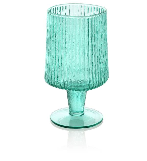 Niagara footed goblets L.Blue
