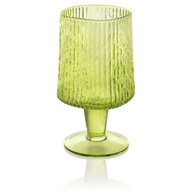 Niagara footed goblets Green