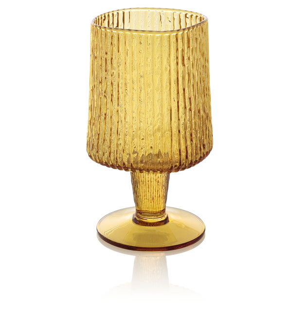 Niagara footed goblets Amber