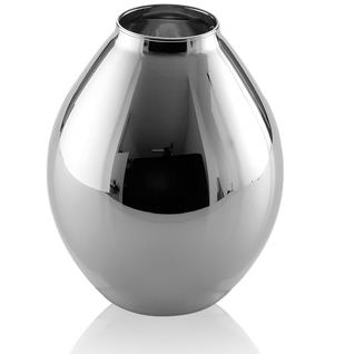 REFLEX VASE H.21 CM. SILVER DECORATION