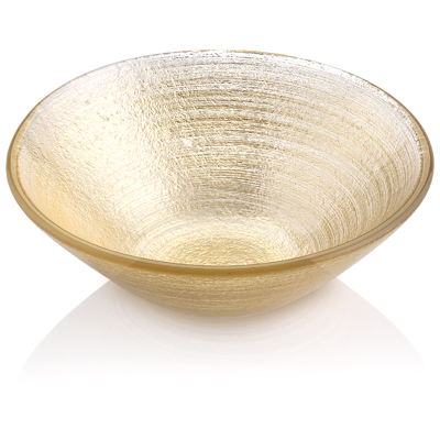 ZODIACO IND. BOWL CM 16 GOLD LEAF DECORATION