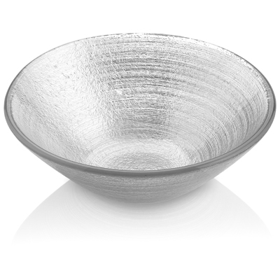 ZODIACO IND. BOWL CM 16 SILVER LEAF DECORATION