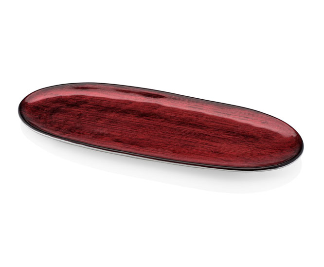 BOMBAY OVAL PLATTER RED DECORATION