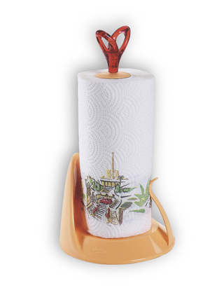 Kitchen-roll holder with paper roll