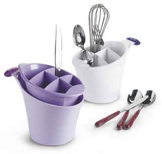 Cutlery drainer with drainage container
