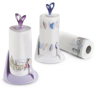 Kitchen-roll holder with paper roll