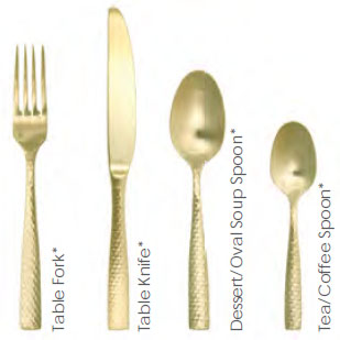 Lucca Faceted, brushed gold
