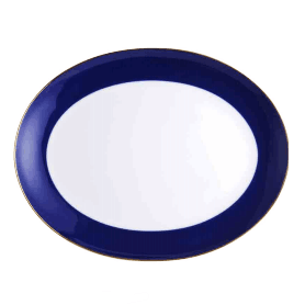 Qing Hua Oval Platter