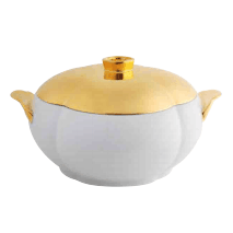 Ruyi Soup Tureen Large Full Gold