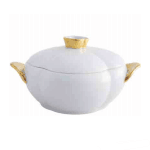 Ruyi Soup Tureen Small Lid Full Gold External on Knob