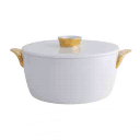 Ruyi Casserole Lid Large Full Gold External on Knob 