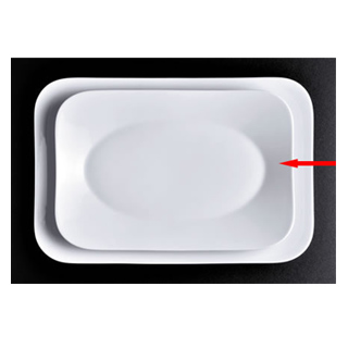 Free Spirit 10.5\" White Porcelain Angular Plate