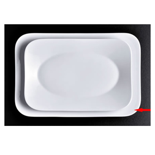 Free Spirit 12.5\" White Porcelain Angular Plate
